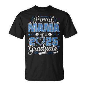 T-Shirt 'Proud Mama 2025' per Laureati, Design Divertente e Festivo per la Classe del 2025, Ideale per Promozioni - Product Image 1