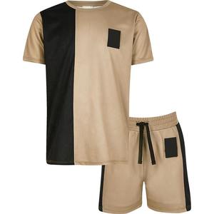 2024 Custom Streetwear Cotton Jogging Sportswear Gym Tracksuit and Short 2 Piece Shorts <b>Track</b> Suit Men <b>T</b> Shirt Set - Product Image 3