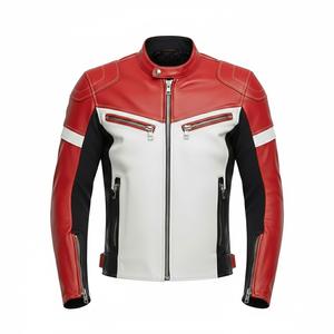 Veste de moto en cuir véritable pour homme, coupe slim vintage, manteau de motard de haute qualité en peau de mouton véritable, veste d'extérieur pour l'hiver - Product Image 1