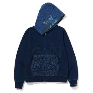 2025 Sudadera con capucha con cremallera de cara completa personalizada Color sólido personalizado 100% ropa informal de algodón para invierno MOQ bajo - Product Image 2