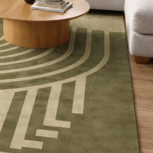 Modern Green Abstract Hand Tufted <b>Carpet</b> for Living Abstract Rug for Home Decor Christmas Gift for Living <b>Room</b> Bedroom - Product Image 5