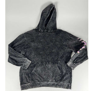 Pull à capuche surdimensionné pour hommes, délavé à l'acide, en coton doux, à manches longues, avec logo imprimé personnalisé, vente en gros de sweat à capuche coupe ample - Product Image 5