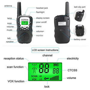 Baofeng <span class=keywords><strong>BF</strong></span>-<span class=keywords><strong>T3</strong></span> Walkie Talkie Mini Portátil para Niños, 462-467MHz, 22 Canales, FRS PMR, Transceptor de Radio Bidireccional - Product Image 3