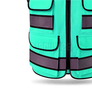 Prix de gros Logo personnalisé qualité supérieure Gilet de sécurité léger nouveauté couleur unie Gilet de sécurité - Product Image 3