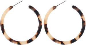 Bijoux en résine, article fait main, boucles d'oreilles créoles, design tendance et léger, ici - best-seller - Product Image 2