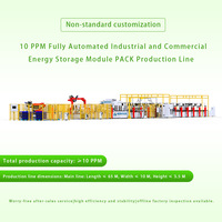 Ligne d'assemblage de batteries au lithium prismatiques entièrement automatiques personnalisées 10 PPM pour système de stockage d'énergie solaire industriel