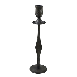 Portavelas Cónico de Hierro Forjado Negro, Portavelas de Metal Rústico Negro para Decorar el Hogar, Hoteles y Restaurantes - Product Image 2