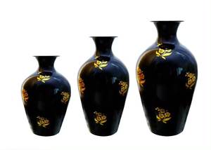 Maceta de hierro redonda moderna, elegante jarrón de suelo con esmalte, decoración de boda para el hogar y ocasiones especiales - Product Image 4