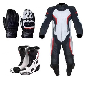 Nuevo Diseño de Ropa Deportiva Estampada, Traje de Motociclismo de Cuero Genuino con Chaqueta, Pantalones y Guantes de Talla Grande - Product Image 1