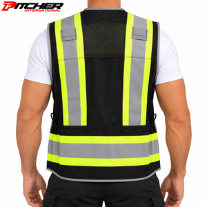 Chaleco Fluorescente de Seguridad al por Mayor con Cinta Reflectante para Programas de Minoristas de Suministros de Construcción - Product Image 3