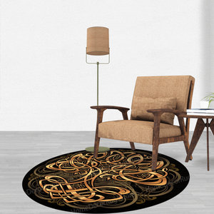 Tapis Arbre de Vie, Tapis Doré, Tapis Tendance, Tapis Imprimé, Tapis Doux à Poils Longs - Product Image 3