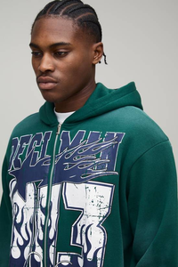 Sweat à capuche streetwear en coton épais pour homme, personnalisable avec logo, brodé intégral, idéal pour l'hiver - Product Image 3