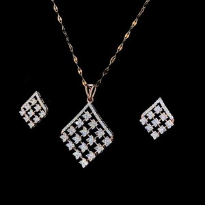 จี้โซลิแทร์ทองคำขาว14K ทำด้วยมือเครื่องประดับหรูหราเรียบง่ายสำหรับงานเลี้ยงและคอลเลกชันบูติกของผู้หญิง - Product Image 3