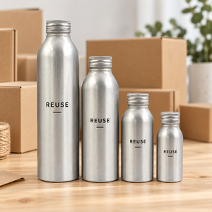 Botellas de aluminio personalizadas para jugo y agua con impresión offset completa y tapas de rosca, hechas en Vietnam - Product Image 5