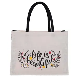 Jute beach bag shopping bag travel bag with nice looking design & affordable price and eco friendly made in West Bengal India