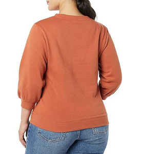 Women's 100% Cotton Sweatshirts 2025 Breathable Casual Pullover Custom OEM Design for Summer and Winter Wholesale - Product Image 2