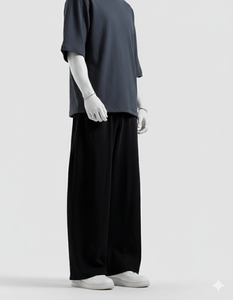 กางเกงวอร์มขาบานสำหรับผู้ชายกางเกงทางการขาบานผ้าโพลีเอสเตอร์ระบายอากาศได้ดี - Product Image 1