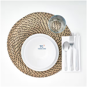 Wholesale Cheap Price Eco-friendly Handmade Natural Round <b>Placemats</b> Rattan Water Hyacinth <b>Placemat</b> Made in Vietnam - Product Image 5