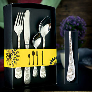 Juego de cubiertos de acero inoxidable Juego de cubiertos Cena Tenedor Cuchillo Cuchara Utensilio para el hogar Hotel y restaurante - Product Image 6