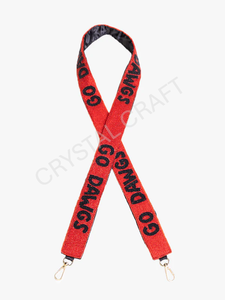 Correa de monedero con cuentas de diseño Bear Down Rizona, correas de bolsa de cuentas de semilla de oro blanco personalizadas, correa de cuentas personalizada para bolsos - Product Image 3