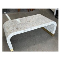 Vintage kalite Modern tasarım kemik kakma sehpa konsol End masa oturma odası mobilya için ev dekorasyon öğeleri Homeware