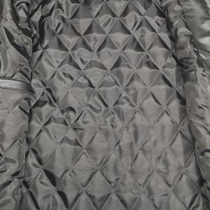 Veste universitaire pour hommes en cuir de veau délicat en cuir véritable col montant coupe ajustée régulière doublure en lin Vintage à capuche grande taille - Product Image 5