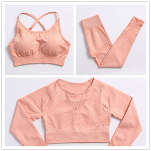 Women's 2-Piece Workout Set Crisscross Straps Backless Spandex/Polyester Quick Dry Breathable for Sport Bras Yoga - Product Image 6