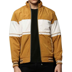 2026 Latest Style Men's Windbreaker Bomber <b>Jackets</b> Polyester Material Two Tone Color Zipper Closure Oversize Men's Bomber <b>Jacket</b> - Product Image 1