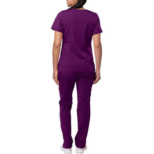 Uniforme de travail d'hôpital unisexe de qualité supérieure, tissu tricoté écologique, uniforme de travail à manches courtes, ensemble de blouses d'hôpital en gros - Product Image 2