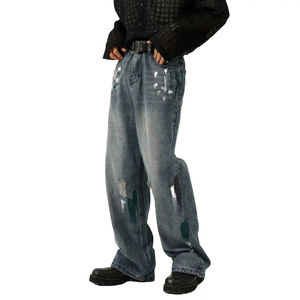 Jeans de mezclilla casuales para hombre, los más vendidos, corte regular, pantalones de mezclilla ajustados para hombre, jeans rectos para hombre, servicio OEM - Product Image 2