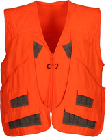 Gilet de chasse à la caille de faisan Upland Chargement avant et arrière orange avec épaules matelassées pour gaucher ou droitier
