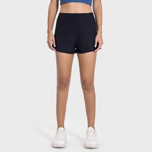 Mujer Verano Colores sólidos Cintura alta Acanalado Fitness Booty Shorts Transpirable Bolsillos laterales Elástico Casual Running Shorts - Product Image 6