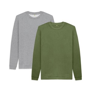 Sweat-shirt à col rond oversize pour hommes, manches longues, motif uni, saison d'hiver, sweat-shirt vierge avec impression de logo personnalisé, prix de gros - Product Image 6
