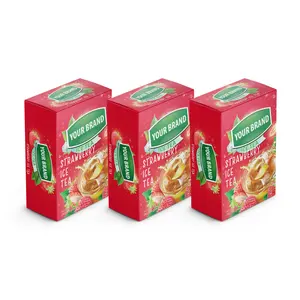 Vietnam Produkte Gemütlicher Instant-Tee Gesunder Tee Gemütliche Lebensmittel-und Getränke-Tee kiste Verpackung Erdbeer geschmack
