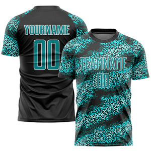 เสื้อฟุตบอลแขนสั้นระบายอากาศได้ดีพร้อมชื่อทีมและหมายเลขแบบกำหนดเอง ชุดฝึกซ้อมฟุตบอลแบบยืดได้สี่ทิศทาง - Product Image 3