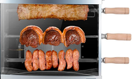 Four à rôtissoire électrique miniature rotatif Campbon ZH-9313, rôtissoire rotative multi-épingle pour poulet, saucisses, restaurant