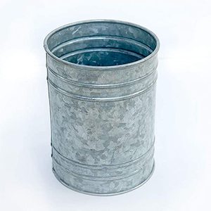 Grand support votif en métal et verre galvanisé, bougeoir en métal galvanisé - Product Image 3