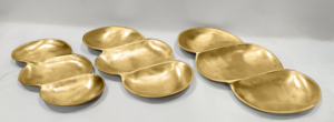 Plato DE SERVICIO DE ALUMINIO niquelado hecho a mano de la mejor calidad en relieve para ensaladas y platos - Product Image 5