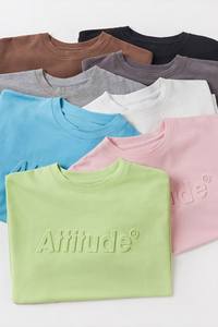 เสื้อยืดผู้ชายคอกลมพิมพ์ลายนูนขนาดใหญ่ออกแบบโลโก้ได้ตามต้องการ - Product Image 3