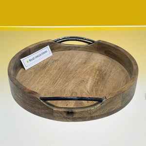 Elegante bandeja de madera para servir hecha a mano y ecológica para el desayuno en la cama, la hora del té o el entretenimiento en casa con estilo - Product Image 4