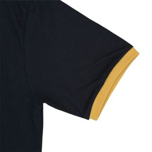 <b>Black</b> Cotton Premium Ringer <b>T</b>-<b>Shirt</b> | Men's Fraternity Curved Hem <b>Shirt</b> with Chenille Embroidery Letters Greek Apparel - Product Image 6