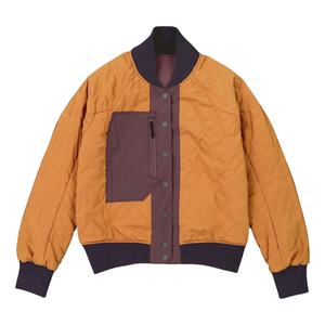 Chaqueta universitaria de Material satinado de alta calidad 100% para mujer, Color amarillo, nuevas chaquetas universitarias de satén con letras a la moda - Product Image 1