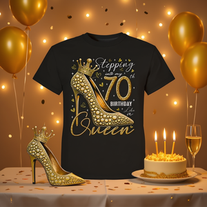 Camiseta promocional de manga larga para mi 70.º cumpleaños: Tacones altos de 70 años - Product Image 3