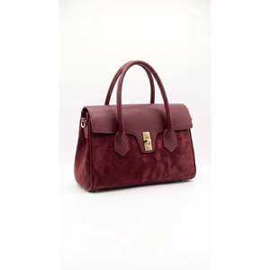 Structured <b>Handbag</b> in Genuine Dollaro and Suede Leather - Made in Italy - Art. 26098 - Product Image 4