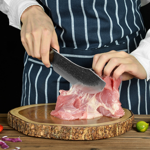 มีดเชฟตีสแตนเลสด้ามไม้ดำบริการ OEM ใบมีดคม - Product Image 5