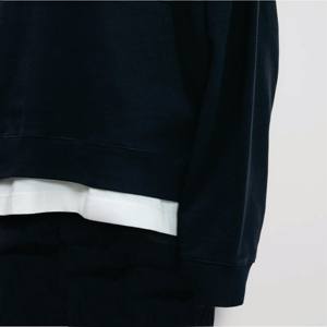 Sudadera bordada en blanco de cuello redondo para hombre con logotipo personalizado fabricante 100% algodón deportes streetwear sudaderas lisas de gran tamaño - Product Image 5