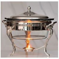 Ensemble complet de chauffe-plats en acier inoxydable avec un design préservant la chaleur parfait pour le petit-déjeuner buffet, la restauration et les événements festifs