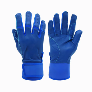 Guantes de Bateo de Béisbol Profesionales de Cuero Azul Rey, Transpirables, de Alto Rendimiento, para Adultos y Jóvenes, Personalizados OEM - Product Image 1