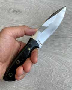 Dao Skinner thép J2 chất lượng cao 8 inch, lưỡi dao Full Tang Drop <span class=keywords><strong>Point</strong></span>, cán nhựa, có thể tùy chỉnh tấm da, dùng để săn bắn, OEM - Product Image 3