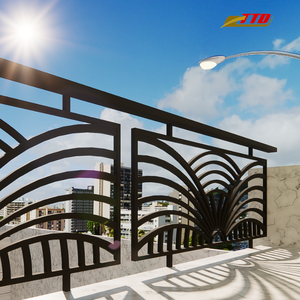 Balustrade élégante de fer de balcon avec la finition enduite de poudre parfaite pour les maisons modernes Fournisseur du Vietnam construction en métal forgé - Product Image 5